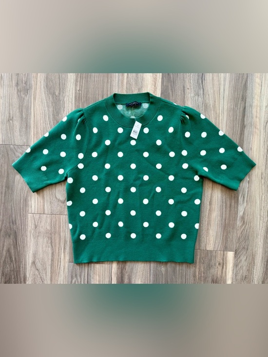 Ann Taylor Sweaters - NWT Ann Taylor Fresh Evergreen Polka Dot Sweater Size L
